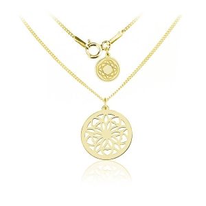 Nowość. złocony naszyjnik madeline z rozetą 16mm w super cenie