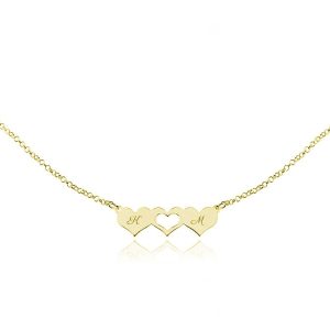 Nowość. srebrny naszyjnik lori trzy serca mały – super cena