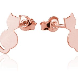 Nowość. kolczyki kotki rose gold w super cenie