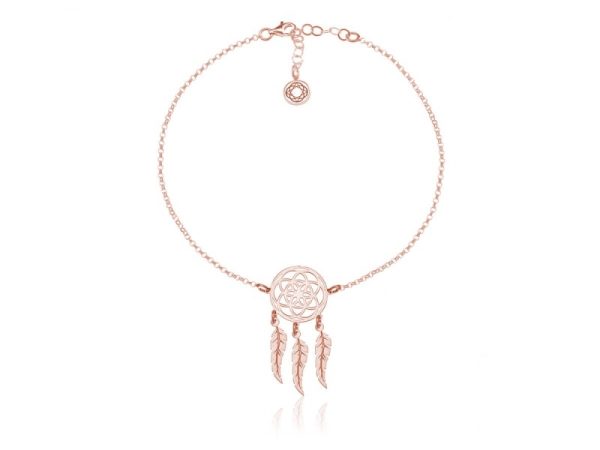 Bransoletka Dreamcatcher Łapacz Snów - rose gold