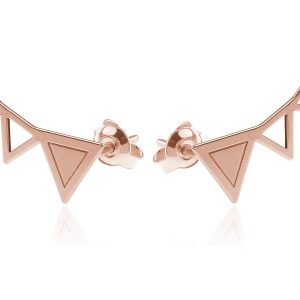 Nowość. nausznice trójkąty rose gold w super cenie