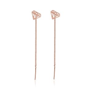 Nowość. srebrne kolczyki diamenty rose gold – super cena