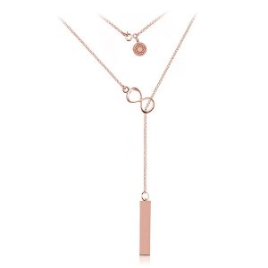 Nowość. naszyjnik enora infinity rose gold z grawerem w super cenie
