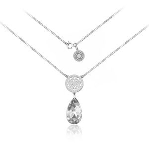 Nowość. srebrny naszyjnik rozetka madeleine 16mm w super cenie