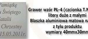 Nowość. płytka grawerowana wzór pł-4 w super cenie