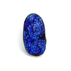 Nowość. Pierścionek z tytanizowaną druzą agatu w super cenie