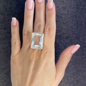 Nowość. pierścionek z kryształem górskim w super cenie 20-23