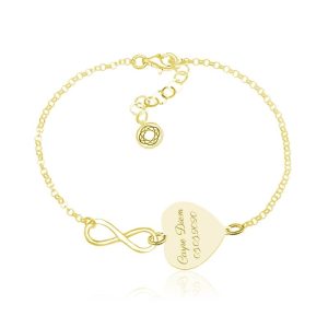 Nowość. srebrna bransoletka laura z serduszkiem i infinity super cena