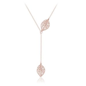 Nowość. srebrny naszyjnik diana liście rose gold w super cenie