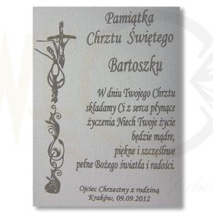 Nowość. blaszka na chrzest święty wzór spec-5m w super cenie