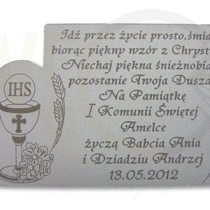 Nowość. duża blaszka na komunię św. wzór a7 w super cenie