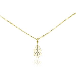 Nowość. naszyjnik z liściem dębu nellie – super cena