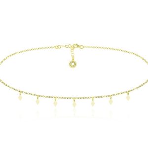 Nowość. srebrny choker karo 7 elementów w super cenie