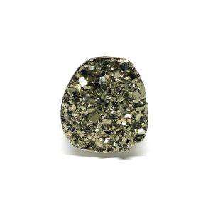 Nowość. pierścionek z pirytem r17-19 w super cenie