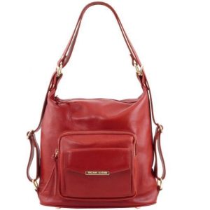 Nowość: czerwona torebka skórzana tuscany leather w super cenie