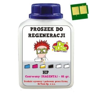 Nowość. proszek i chip hp 124a (q6003a) purpurowy w super cenie