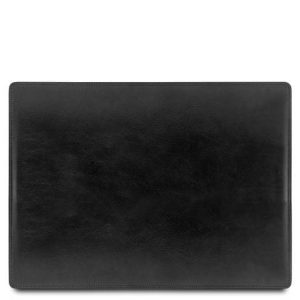 Nowość. czarna skórzana podkładka na biurko tuscany leather w super cenie