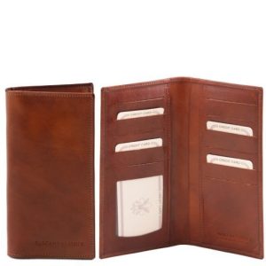 Nowość. Skórzany portfel męski Tuscany Leather brązowy w super cenie