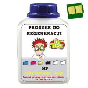 Nowość. super cena: proszek i chip do hp 124a q6002a żółty 24h