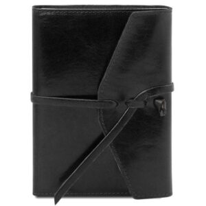 Nowość. Skórzany notatnik Tuscany Leather czarny TL142027 w super cenie