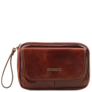 Nowość. męska saszetka tuscany leather ivan brązowa w super cenie