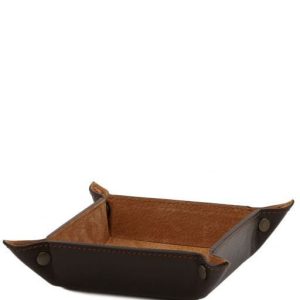Nowość. Skórzana tacka Tuscany Leather S, ciemny brąz w super cenie