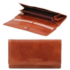 Nowość. super cena - brązowy portfel damski tuscany leather premium