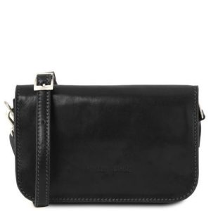 Nowość. Skórzana listonoszka Carmen Tuscany Leather czarna – super cena