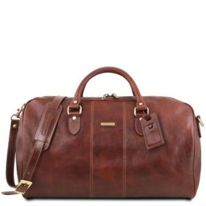 Nowość: duża brązowa torba podróżna tuscany leather lisboa w super cenie
