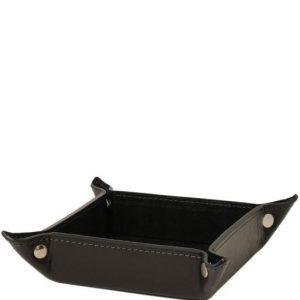 Nowość. skórzana tacka tuscany leather s, czarna – super cena