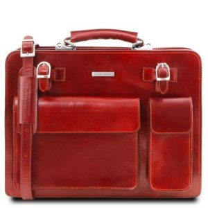Nowość. skórzana teczka veneto red 2w1 super cena tuscany leather