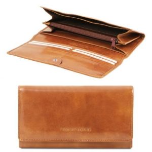 Nowość. Skórzany portfel Tuscany Leather miodowy w super cenie