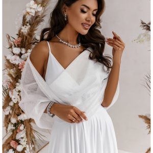 Nowość. tiulowa etola ślubna z brokatem adeta w super cenie