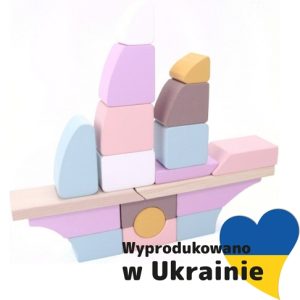 Cubika drewniany statek 19 el. – nowość, super cena.