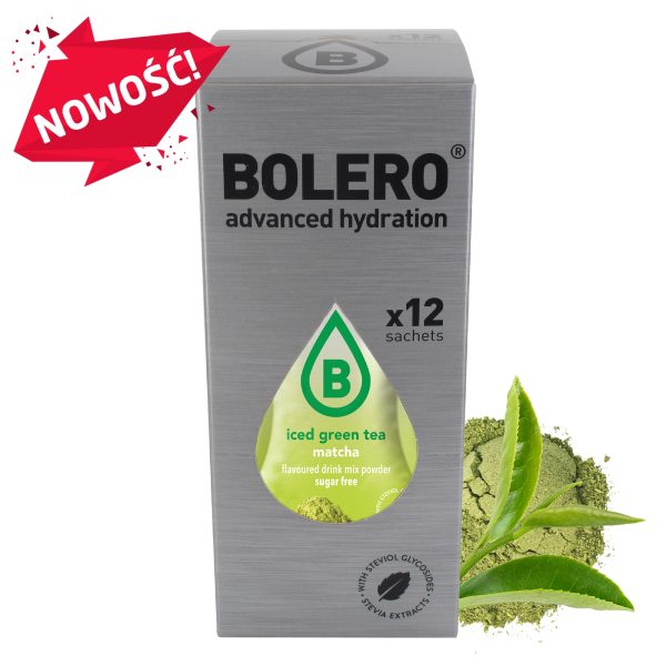 Bolero 8g 12szt Iced Green Tea Matcha (Zielona herbata mrożona o smaku matcha) ze stewią