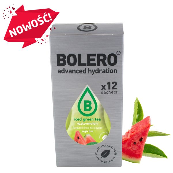 Bolero 3g 12szt Iced Green Tea Watermelon (Zielona herbata mrożona o smaku arbuza)