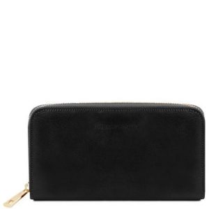 Nowość. Skórzany portfel damski Tuscany Leather czarny – super cena