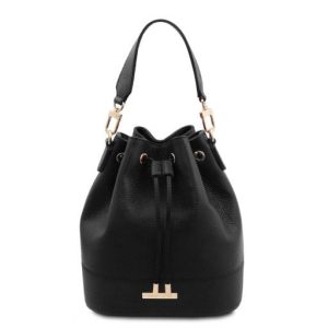 Nowość. torebka bucket tuscany leather czarna TL142146 w super cenie