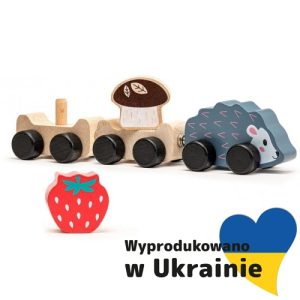Cubika drewniany pociąg mądry jeżyk nowość w super cenie