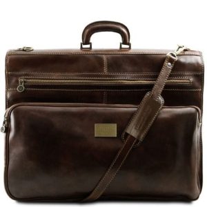 Nowość. skórzana torba na garnitur tuscany leather TL3056 w super cenie