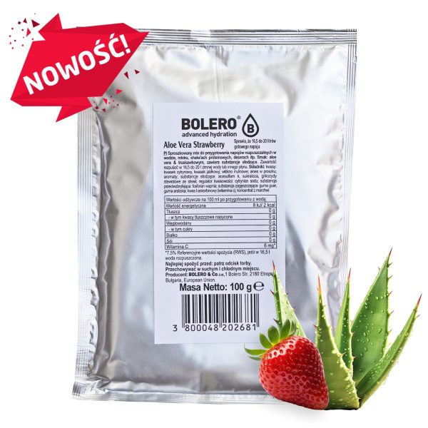 Bolero 100g Aloe Vera Strawberry (Aloes Truskawka) ze stewią