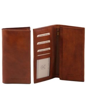 Nowość. brązowy portfel skórzany tuscany leather TL140777 w super cenie