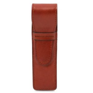 Nowość. skórzane etui na długopis tuscany leather miodowe — super cena