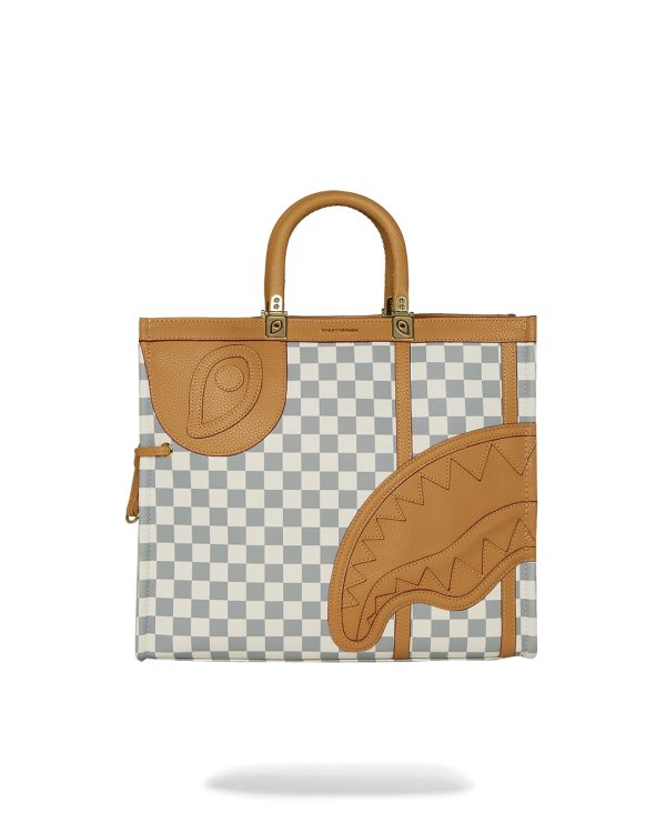 TORBA TYPU SHOPPER Z WZOREM I LOGO "HENNY LATTE"