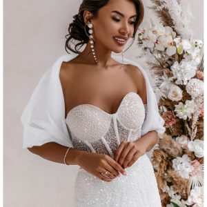 Nowość. Tiulowa etola ślubna Adelle w super cenie