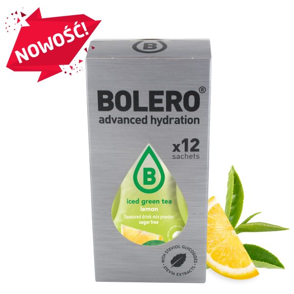 Bolero 3g 12szt Iced Green Tea Lemon (Zielona herbata mrożona o smaku cytryny) ze stewią