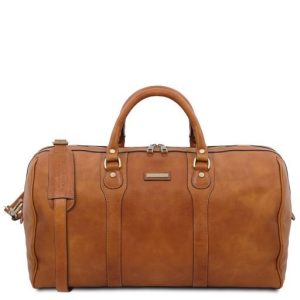 Nowość. skórzana torba weekender oslo w super cenie, kolor naturalny