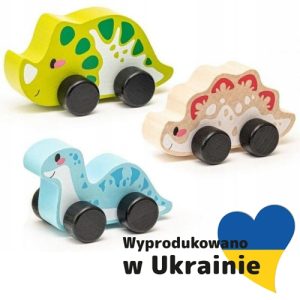 Cubika drewniane dino-pojazdy - nowość w super cenie