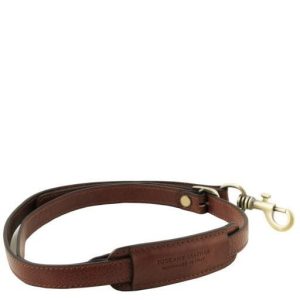 Nowość. super cena – pasek skórzany tuscany leather do teczki, brąz
