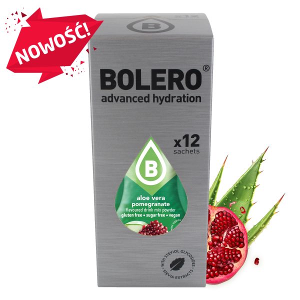 Bolero 9g 12szt Aloe Vera Pomegranate (Aloes z granatem) ze stewią